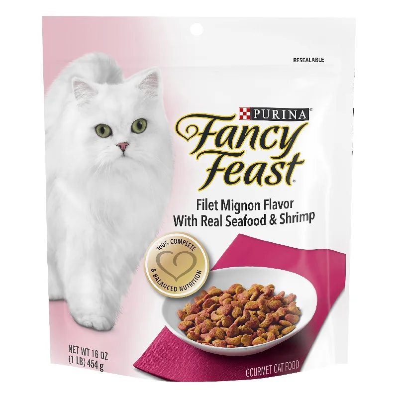 Fancy Feast Filet Mignon Flavor With Real Seafood & Shrimp - 16 OZ 4 Pack