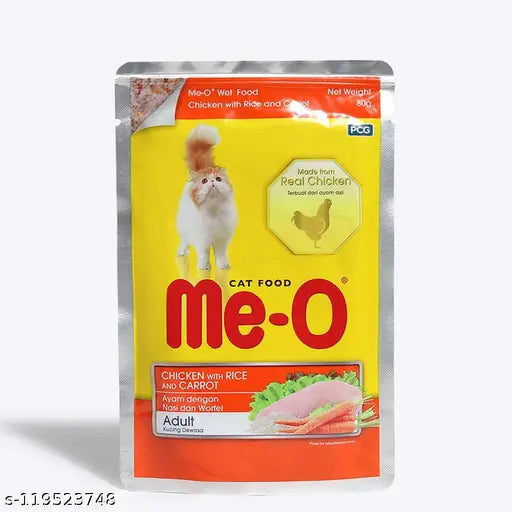 MeO Pouch CHICKEN WITH RICE & CARROT, 80g