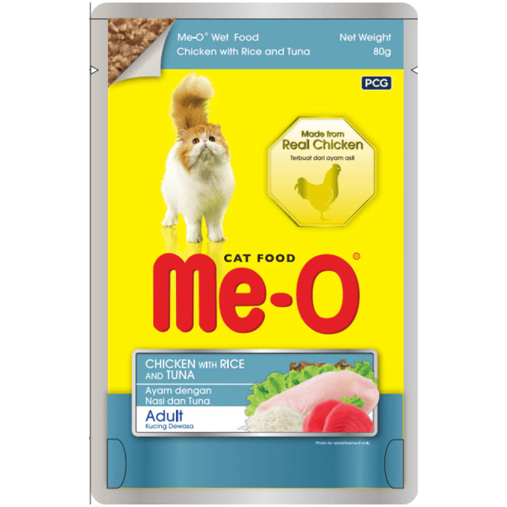 MeO Pouch CHICKEN WITH RICE & TUNA, 80g