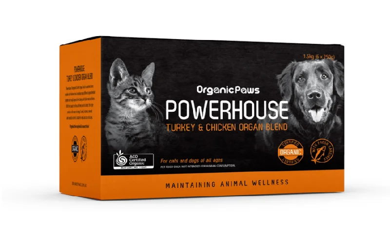 Organic Paws - Powerhouse Turkey & Chicken Organic Blend 1.5kg