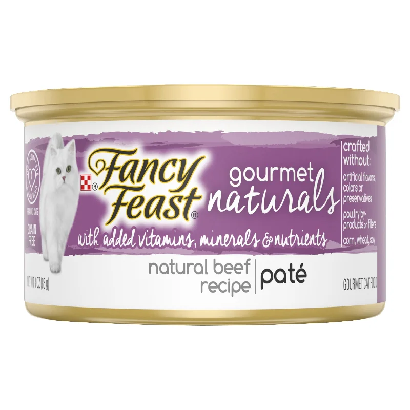 Fancy Feast Gourmet Naturals Beef Pate - 3 OZ 12 Pack