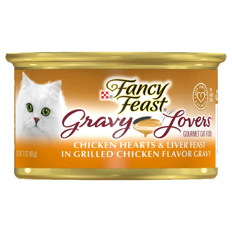 Fancy Feast Gravy Lovers Chicken Hearts & Liver Feast - 3 OZ 24 Pack