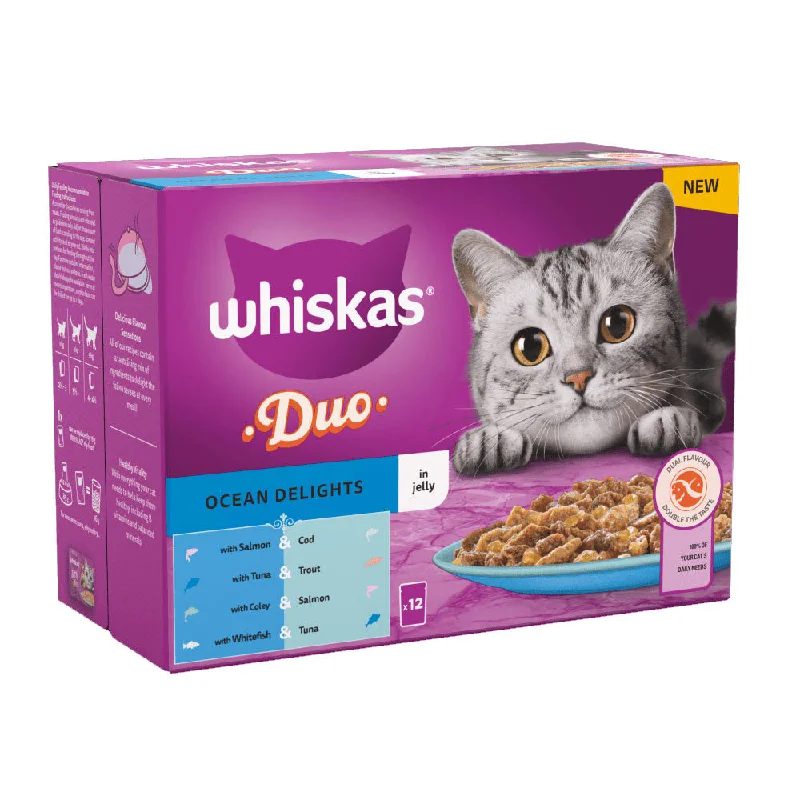 Whiskas Pouch 1+ Duo Ocean Delights In Jelly 12x85g