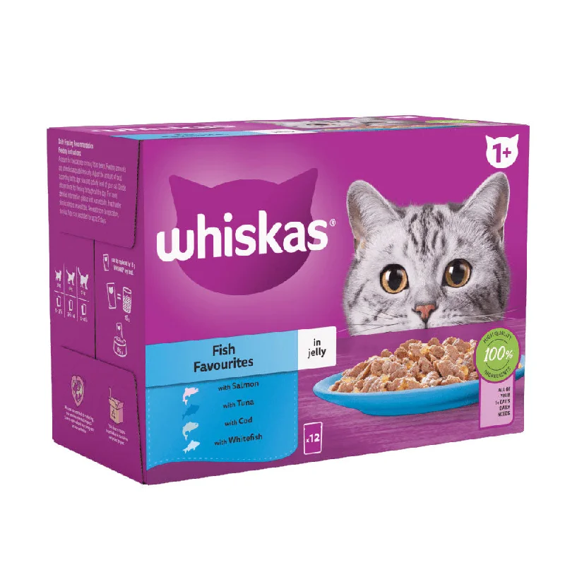 Whiskas Pouch 1+ Fish Favourites In Jelly 12x85g