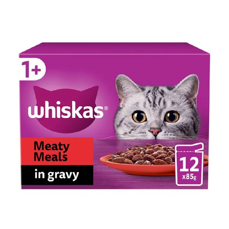 Whiskas Pouch 1+ Meaty Meals In Gravy 12x85g