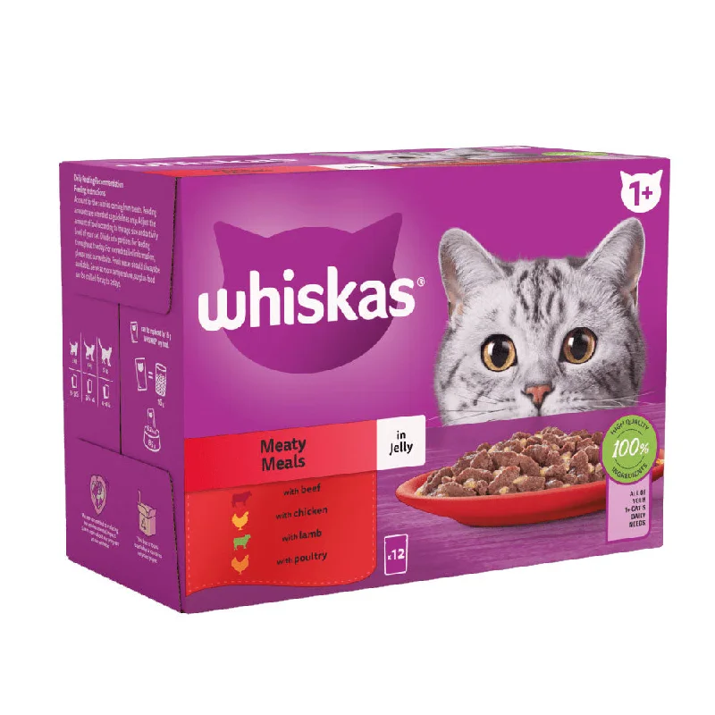 Whiskas Pouch 1+ Meaty Meals In Jelly 12x85g