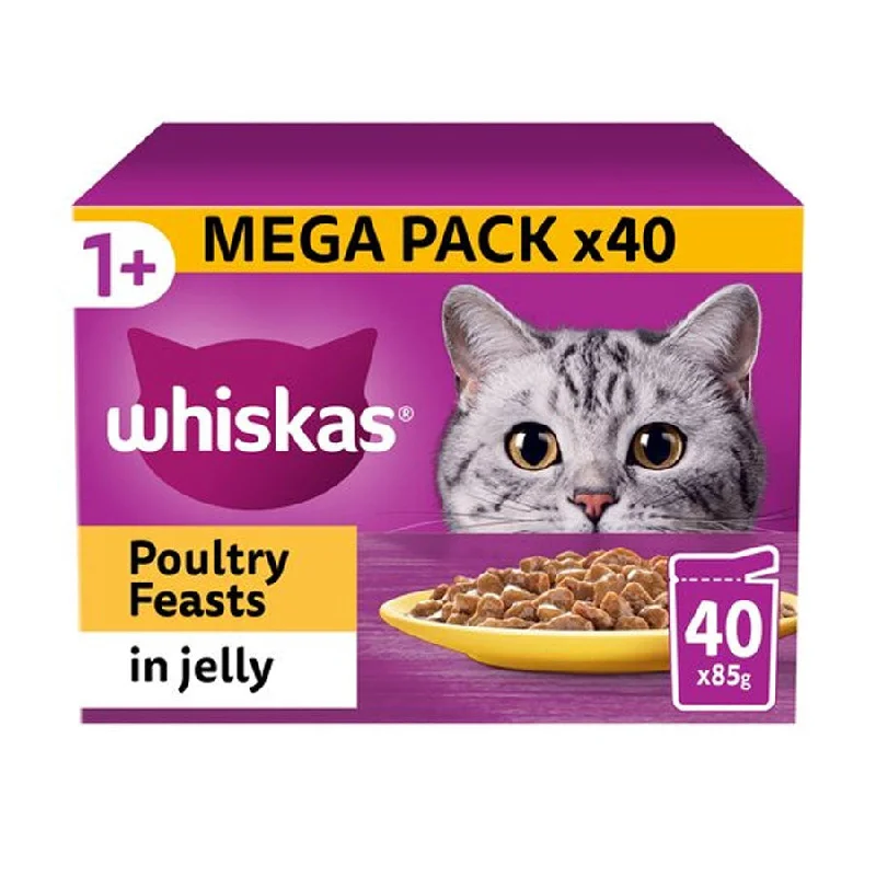 Whiskas Pouch 1+ Poultry Feasts In Jelly 40x85g