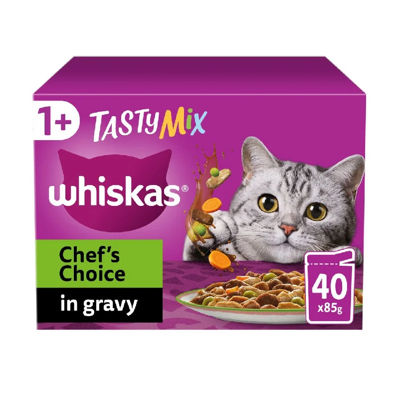 Whiskas Pouch 1+ Tasty Mix Chefs Choice In Gravy 40x85g