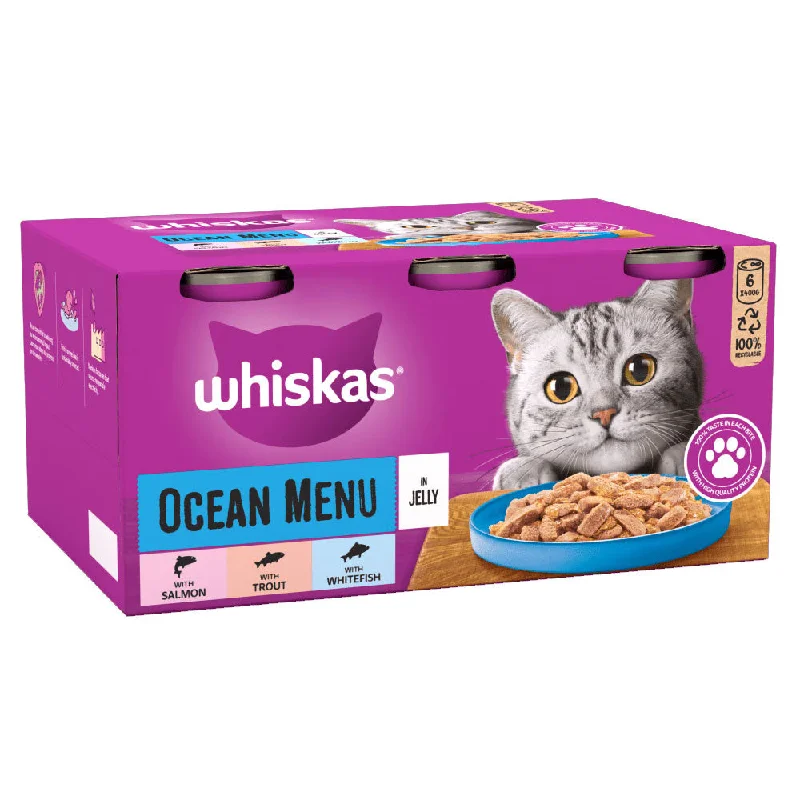 Whiskas Tins 1+ Ocean Menu In Jelly 6x400g