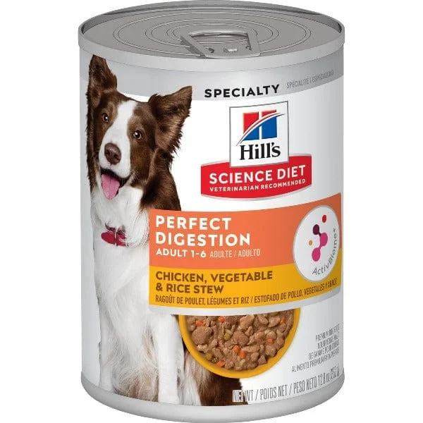 Science Diet Perfect Digestion Chicken, Vegetable & Rice Stew Adult Canned Dog Food, 12.8oz