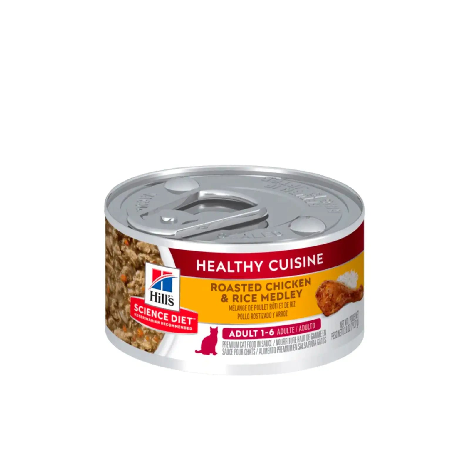 Hills Science Diet - Feline Adult Healthy Cuisine Roasted Chicken & Rice Medley Stew 2.8oz