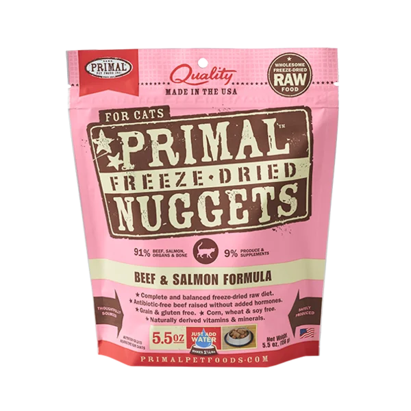 Primal Cat Freeze-Dried Beef & Salmon Nuggets