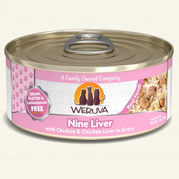 Weruva Nine Liver with Chicken & Chicken Liver in Gravy 24 x 5oz Cans