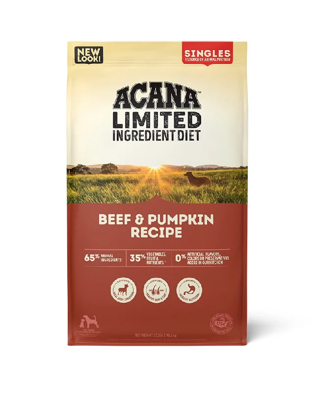 Acana Singles - Beef & Pumpkin Dry Dog Food 22lb