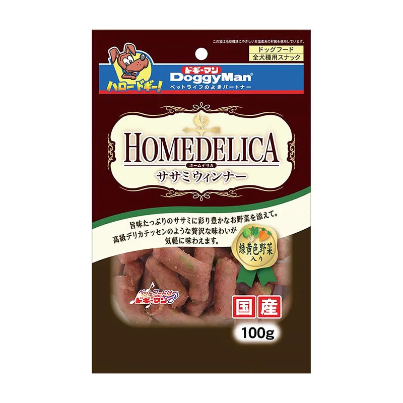 DoggyMan Homedelica Sasami Wiener & Vegetable 100g