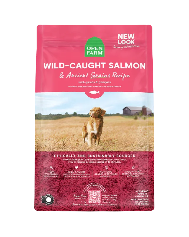 Open Farm Wild-Caught Salmon & Ancient Grains Dry Dog Food 22lb