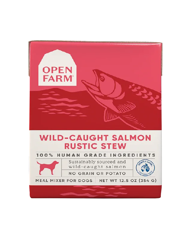 Open Farm Wild-Caught Salmon Rustic Stew Wet Dog Food12.5oz