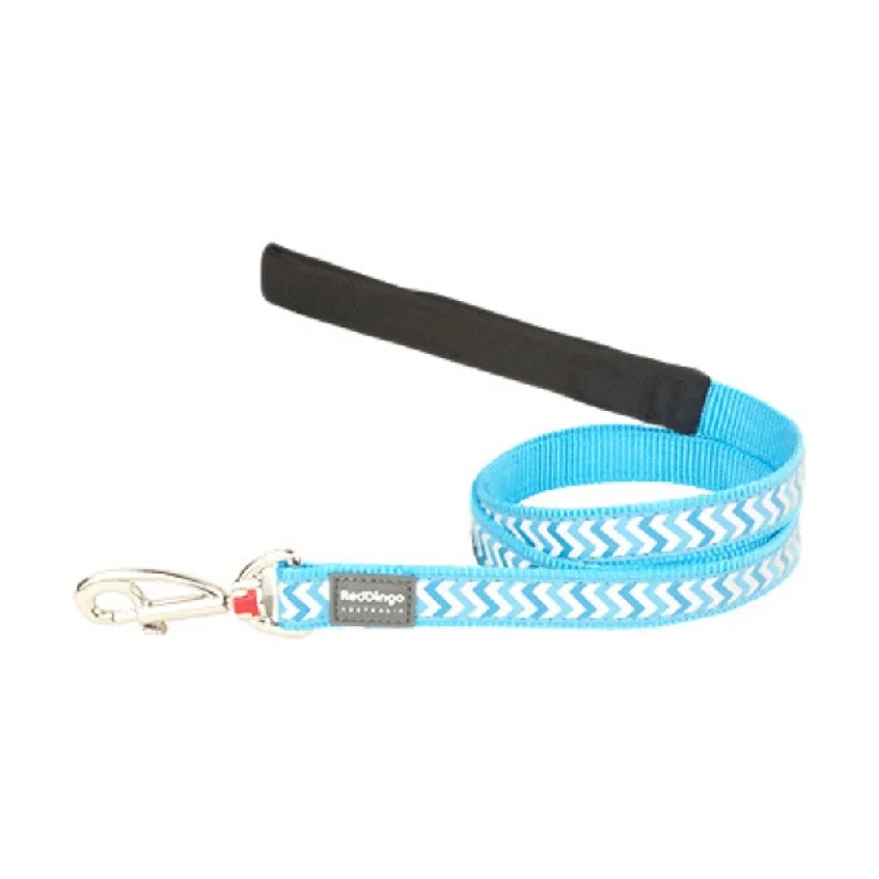 Red Dingo Dog Reflective Ziggy Lead Turquoise L